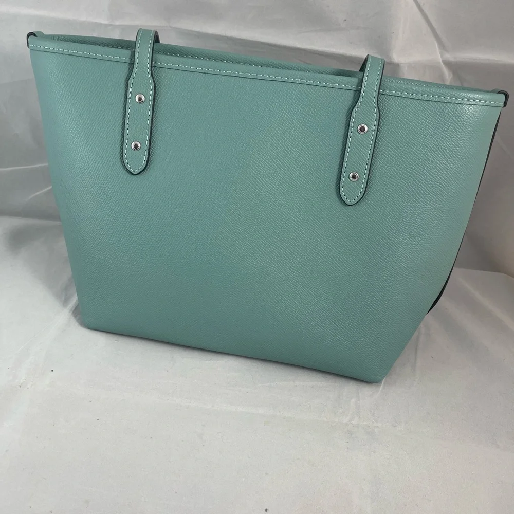 Coach Zip-Top  Tote in Signature Canvas. - Picture 6 of 8